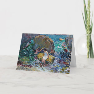 Tarjeta Niños en la costa, Jávea   Joaquín Sorolla