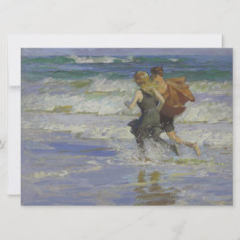 Tarjeta Niños en la playa (por Edward Henry Potthast)