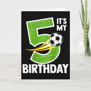 Tarjeta Niños Es Mi Cumpleaños Número 5 Niño Fútbol Ll 5 A
