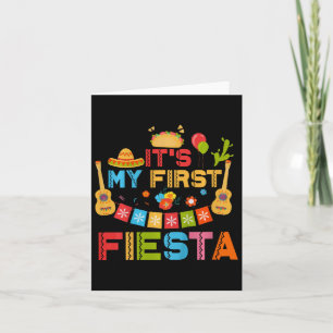 Tarjeta Niños es mi primer cumpleaños de Fiesta Cinco D me