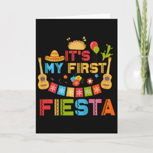 Tarjeta Niños Es Mi Primera Fiesta Cumpleaños Mexicano Cin