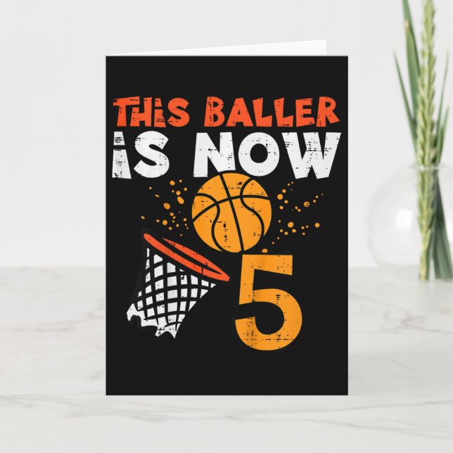Tarjeta Niños Este Ller Ahora Es 5 Sketll Cumpleaños 5 Bda (Anverso)