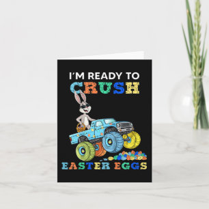 Tarjeta Niños Estoy Listo Para Aplastar Conejo De Huevos D