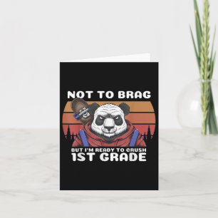 Tarjeta Niños Estoy Listo Para Aplastar El Primer Grado De