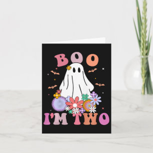 Tarjeta Niños fantasmas Boo Tengo dos años, niños de segun