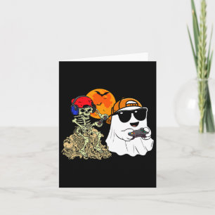 Tarjeta Niños Fantasmas de Halloween Juegos Niños Espeluzn