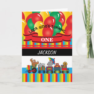 Tarjeta Niños Feliz Cumpleaños   Circus Fun