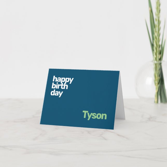 Tarjeta niños feliz cumpleaños mínimo (Anverso)