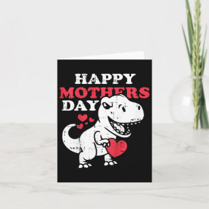 Tarjeta Niños Feliz Día de las Madres lindo t Rex Dinosaur
