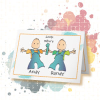 Niños gemelos primer cumpleaños Personalizado ador