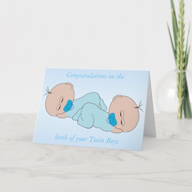 Tarjeta Niños gemelos recién nacidos (Anverso)