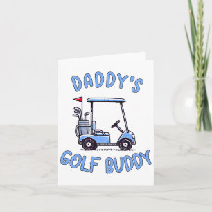 Tarjeta Niños Golfer padre padre hijo niño niño padre de g