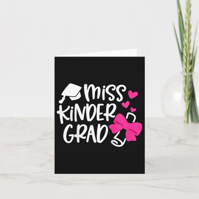 Tarjeta Niños Graduados de Kindergarten Última Graduación (Anverso)
