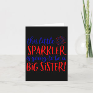 Tarjeta Niños Gran Hermana Sparkler 4 De Julio Embarazo An