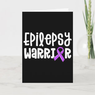 Tarjeta Niños Guerreros de Epilepsia Listón Morado Mujeres