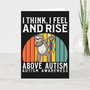 Tarjeta Niños Guerreros del Autismo Rompecabezas Apoyo Con