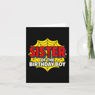 Tarjeta Niños Hermana Del Cumpleaños Niño Tema Fiesta M