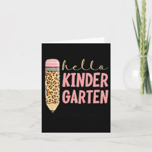 Tarjeta Niños Hola Kindergarten Primer Día De La Guardería