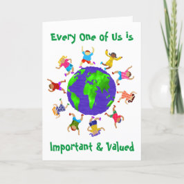 Tarjeta Niños importantes y valiosos