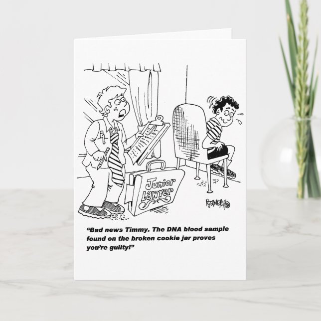 Tarjeta Niños jugando "abogado" (Anverso)