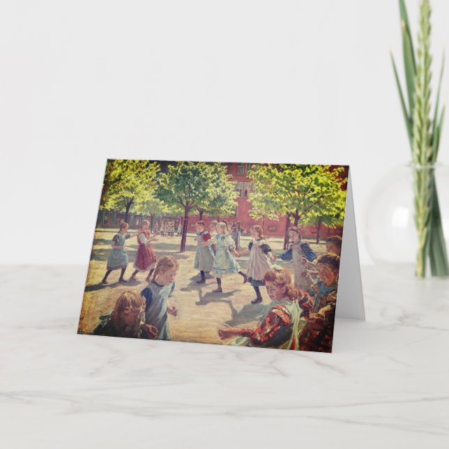 TARJETA NIÑOS JUGANDO BELLA ARTES NOTECARD (Anverso)