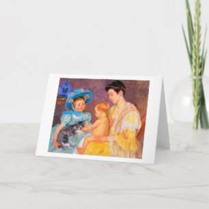 Tarjeta Niños jugando con un gato, Mary Cassatt