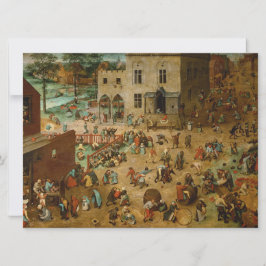 Tarjeta Niños jugando juegos (Pieter Bruegel el mayor)