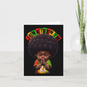 Tarjeta Niños Juneteenth Príncipe 1865 Mes de la Historia