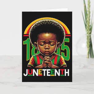Tarjeta Niños Juneteenth Príncipe 1865 Mes de la Historia 
