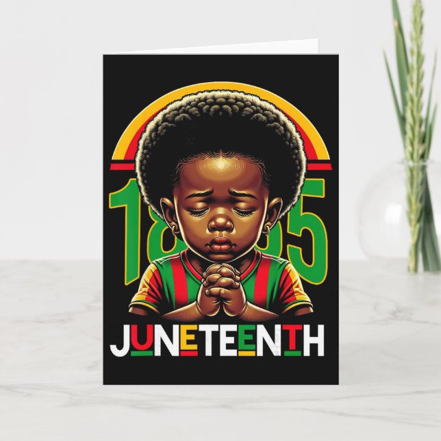 Tarjeta Niños Juneteenth Príncipe 1865 Mes de la Historia  (Anverso)