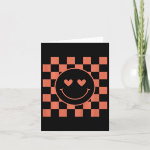 Tarjeta Niños Juventud Cuadrada Retro Cara Sonriente de Sa