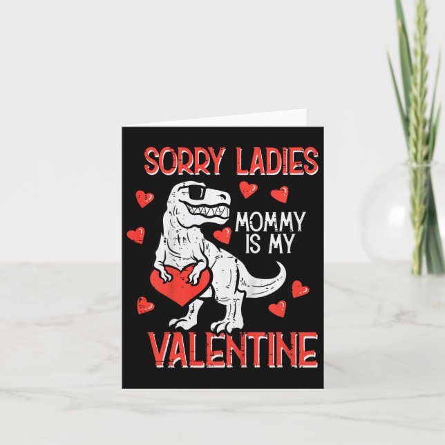 Tarjeta Niños Lo Siento Señoras Mami San Valentín Dino Tre (Anverso)