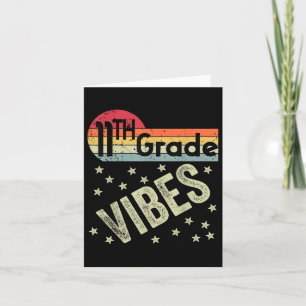 Tarjeta Niños maestros de 11° grado Vibes Shirt Retro 80 r