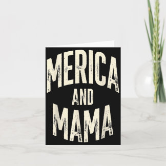 Tarjeta Niños Merica y Mama Divertido Patriótico Mamá Orgu
