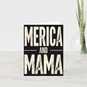 Tarjeta Niños Merica y Mama Divertido Patriótico Mamá Orgu