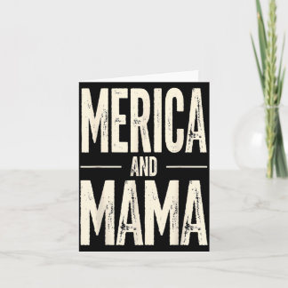 Tarjeta Niños Merica y Mama Divertido Patriótico Mamá Orgu