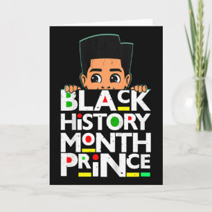 Tarjeta Niños Mes de la Historia Negra Príncipe Melanina H