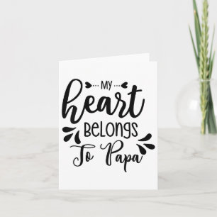 Tarjeta Niños Mi Corazón Pertenece A Papá Padrastro Papá D
