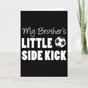 Tarjeta Niños Mi hermano pequeño ayudante fútbol menor 