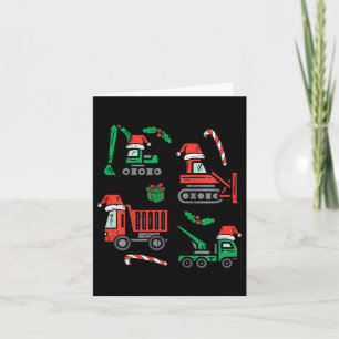 Tarjeta Niños Navidades Vehículos de Construcción Camión X
