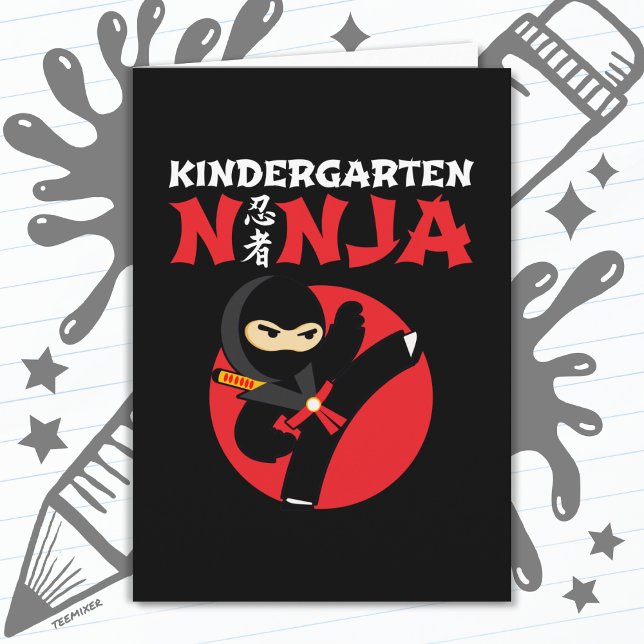 Tarjeta Niños Ninja Kick El Primer Día De Vuelta A La Escu (Subido por el creador)