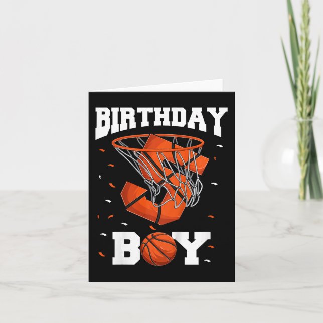 Tarjeta Niños niños 5 Años Baloncesto Niños (Anverso)