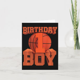 Tarjeta Niños niños Bysketbyll Cumpleaños 1 Año Primer cum