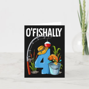 Tarjeta Niños O'fishally 4 años Pescadores de cuarto cumpl