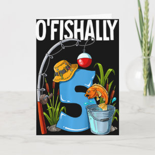 Tarjeta Niños O'fishally 5 años de edad Cumpleaños 5 pesca
