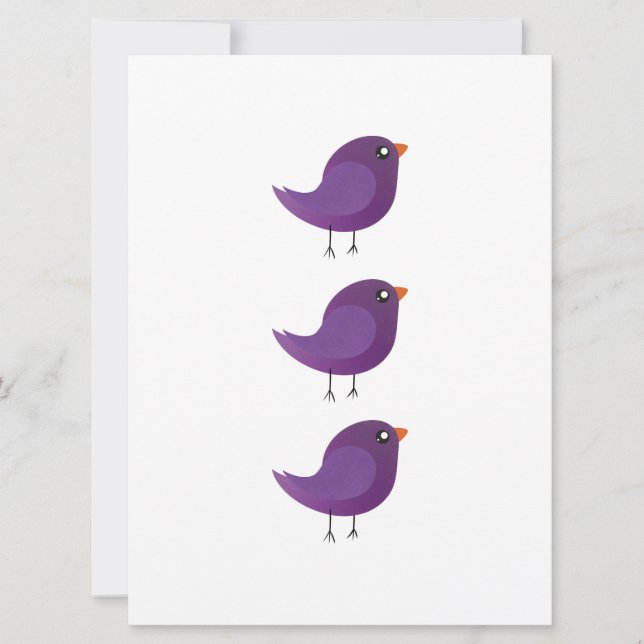 Tarjeta Niños pajarito lindo  (Anverso)