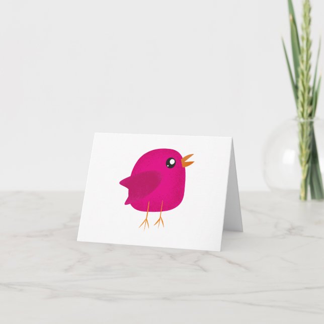 Tarjeta Niños pajarito lindo (Anverso)