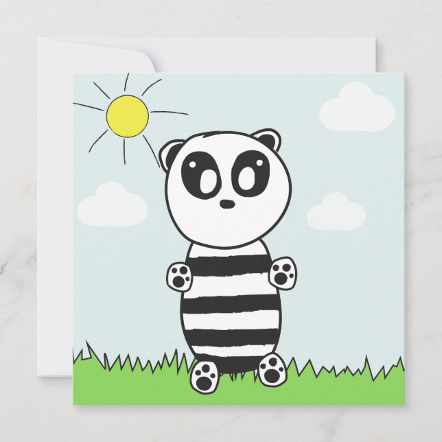 Tarjeta Niños Panda  (Anverso)