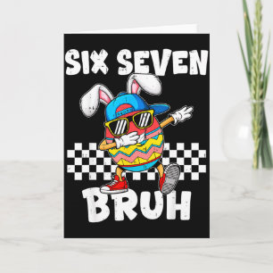 Tarjeta Niños Pascua Divertido Conejo Dabbing Bruh Seis Si