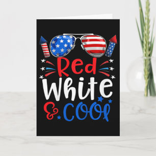Tarjeta Niños Patrióticos Geniales Rojo Blanco 4 De Julio 